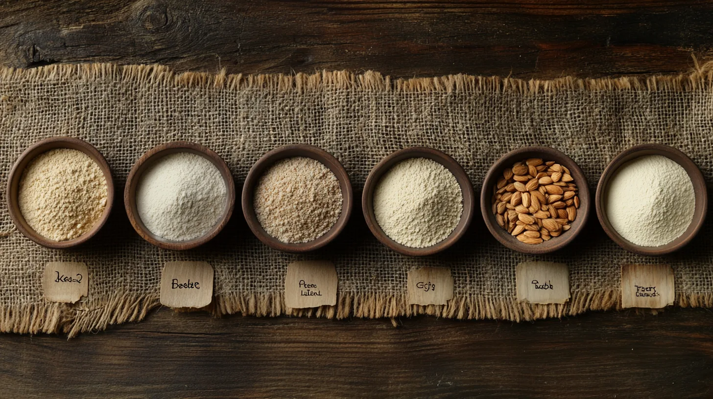 Water being poured into flour.