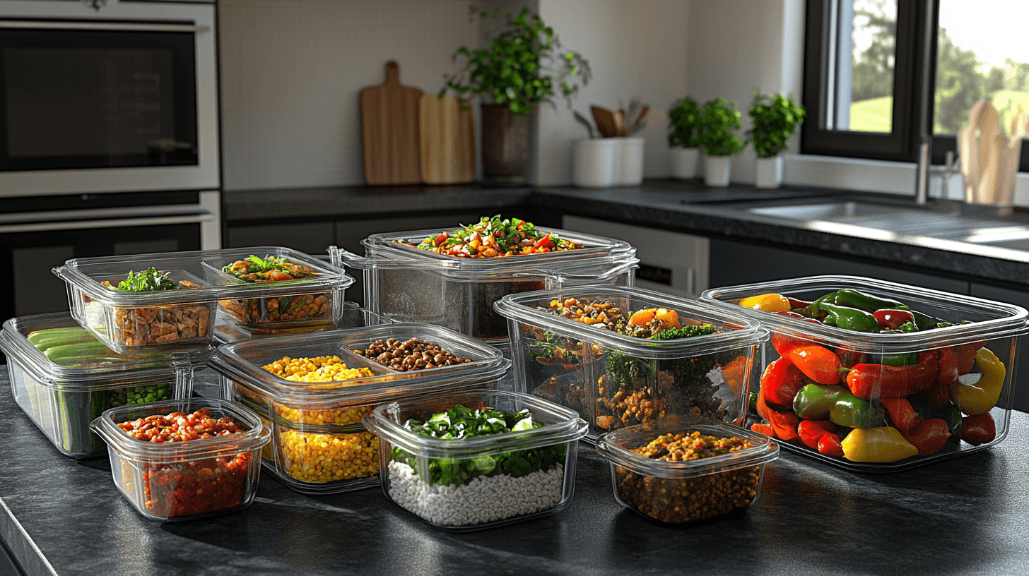 Freezable low-calorie dinner recipes in airtight containers