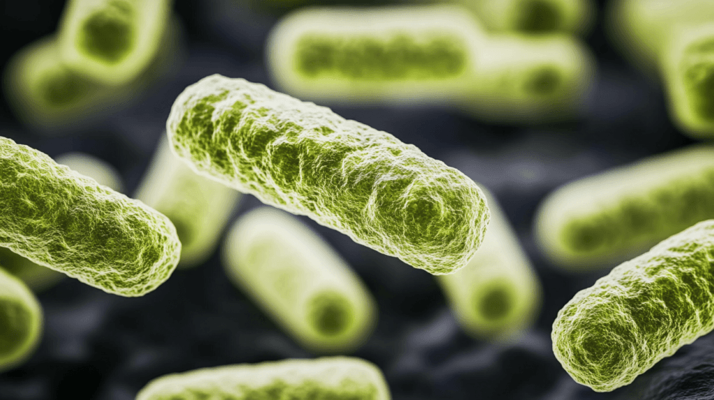 Microscopic view of Bacillus cereus bacteria