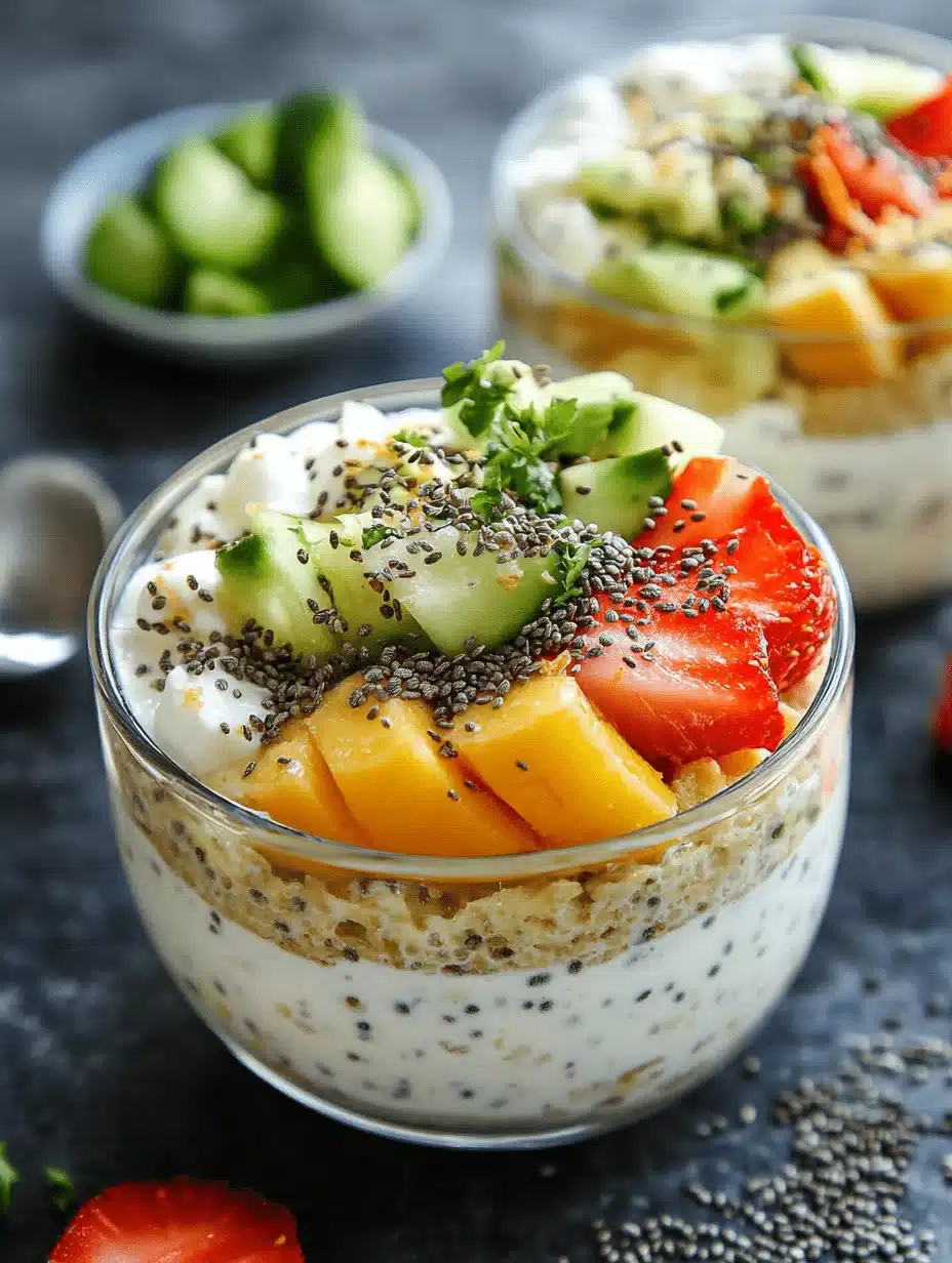 A colorful bowl of [e.g., chia pudding topped with berries and nuts], part of quick healthy breakfast recipes for weight loss.