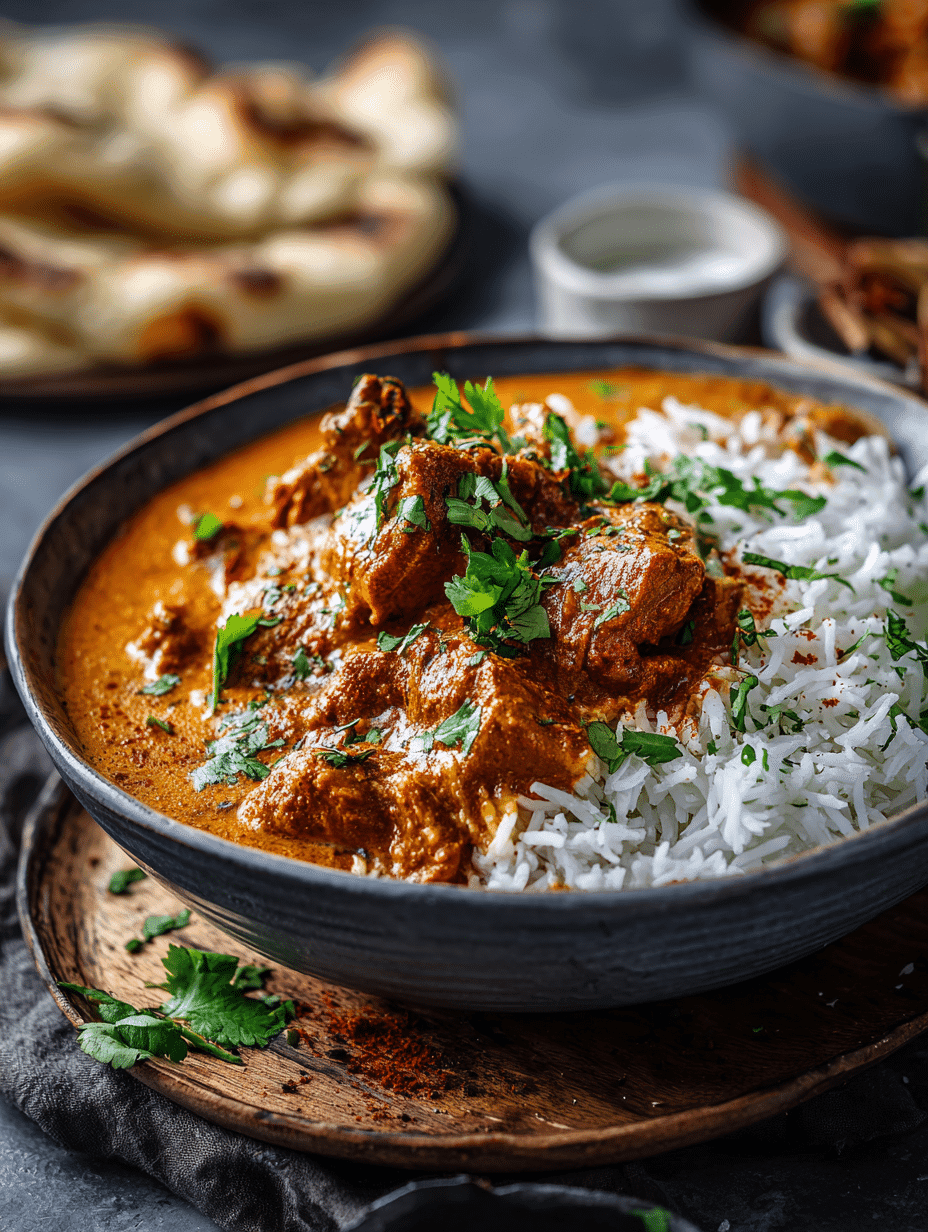 Quick & Easy Butter Chicken served with rice
