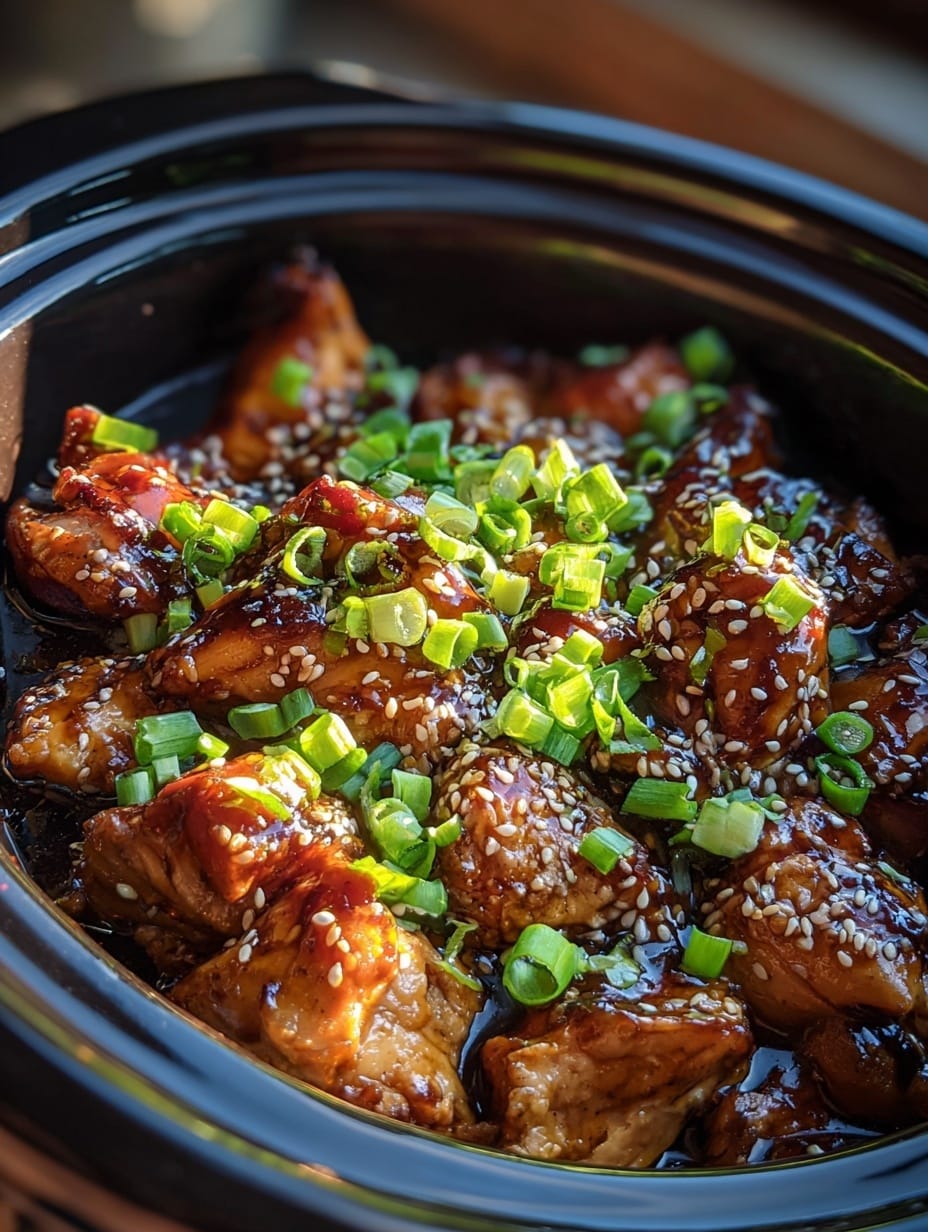 Dump and Go Crockpot Teriyaki Chicken in a slow cooker
