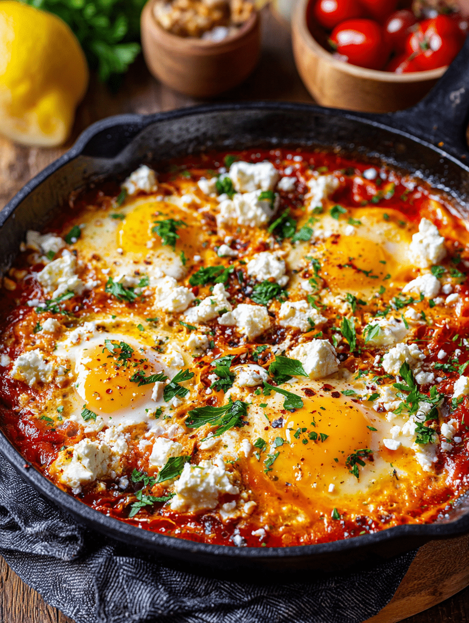 Mediterranean Baked Feta Eggs