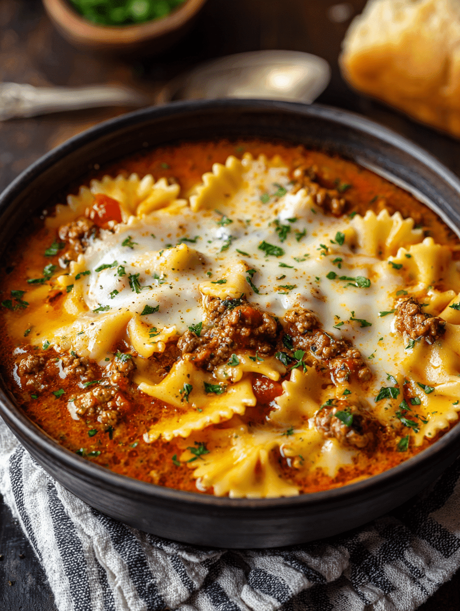 Alfredo Lasagna Soup