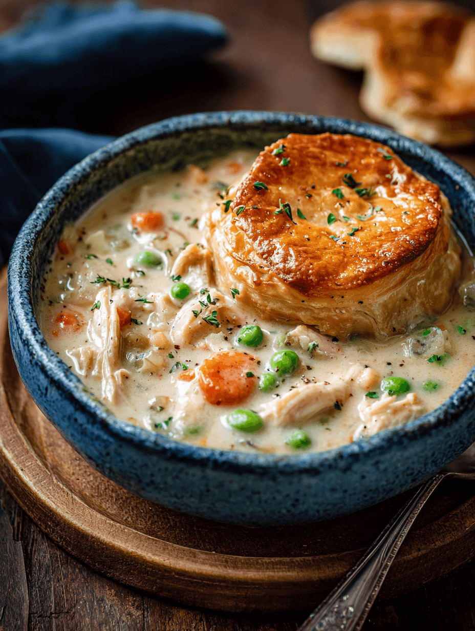Creamy Chicken Pot Pie Soup Recipe – Cozy Comfort Bowl