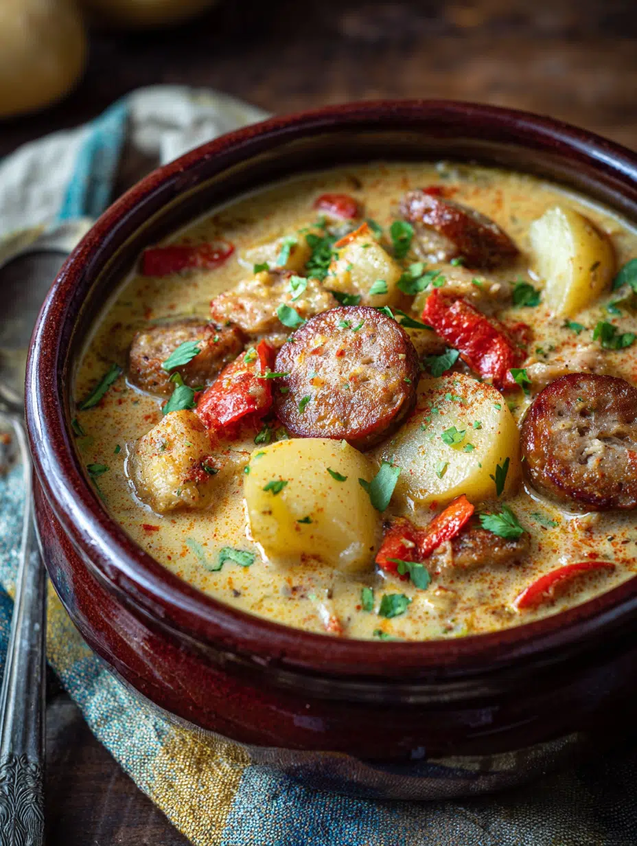 Crockpot Cajun Sausage & Potato Soup: A Bold, Creamy Southern Classic
