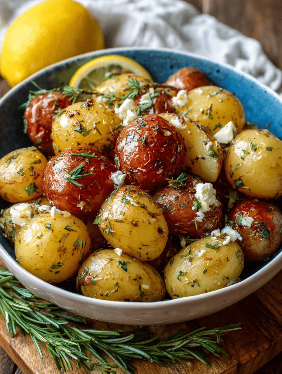 Crockpot Greek Lemon Potatoes – Easy Mediterranean Side Dish