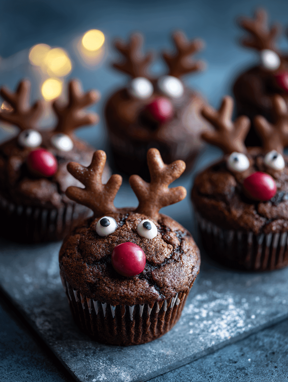 Easy Reindeer Chocolate Muffins – Fun Christmas Baking Idea
