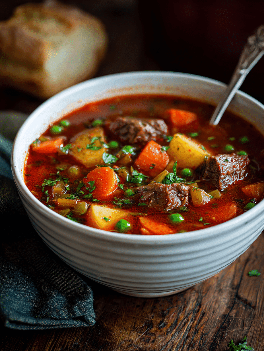 Old Fashioned Vegetable Beef Soup – A Classic Comfort in Every Bowl