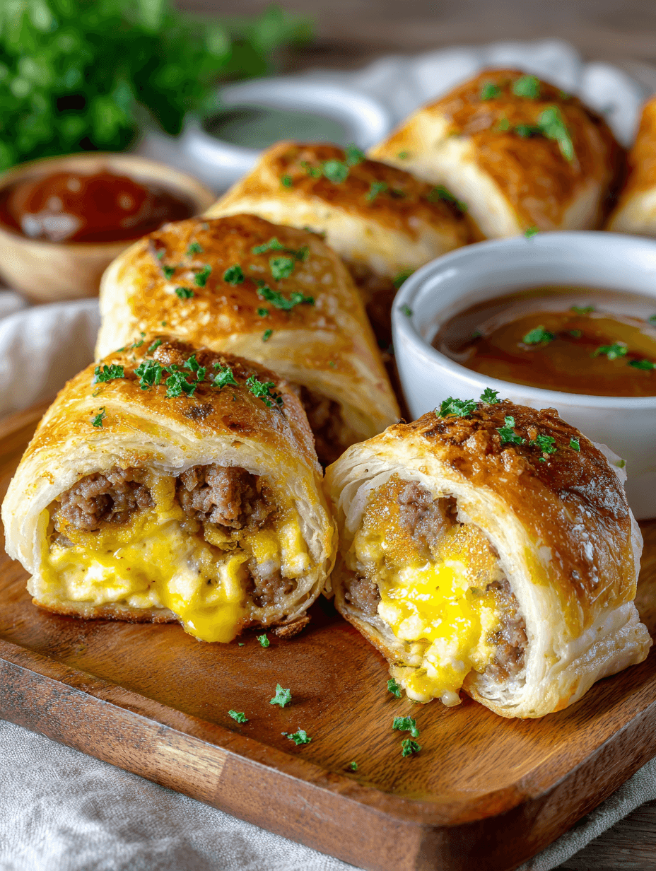 Quick & Delicious Sausage Egg Breakfast Rolls – The Perfect Brunch Bite!