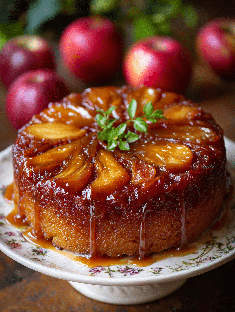 Caramel Apple Upside-Down Cake