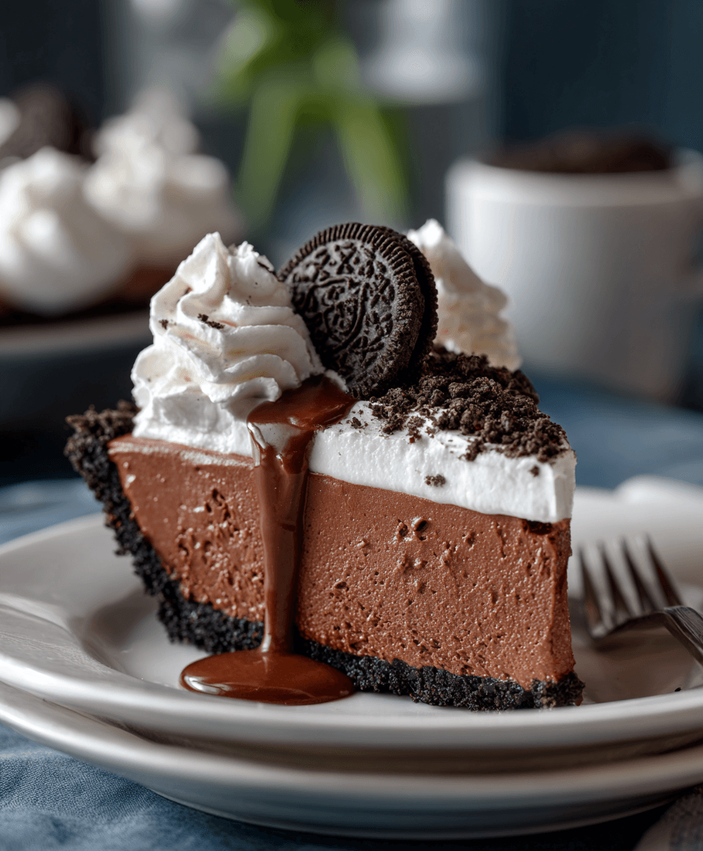 Classic French Silk Pie with Oreo Cookie Crust