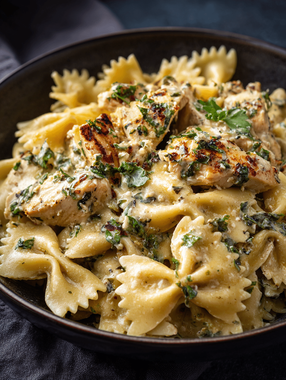 Creamy Savory Herb Chicken Bowties – A Cozy, Flavor-Packed Dinner You’ll Love