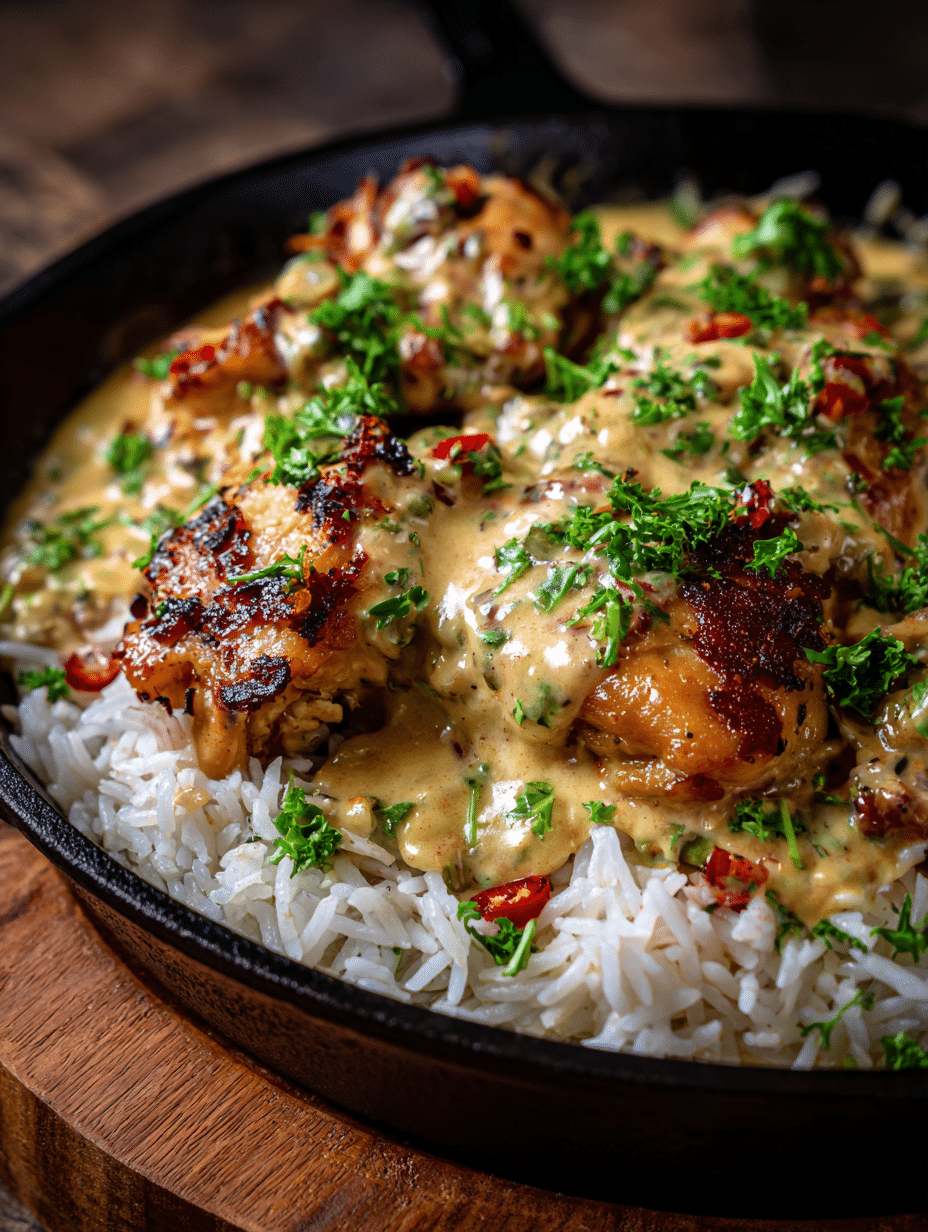 Creamy Smothered Chicken and Rice Recipe – Wasian Cookery