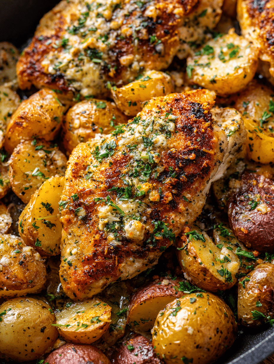 Garlic Parmesan Chicken and Potatoes (One-Pan Dinner)
