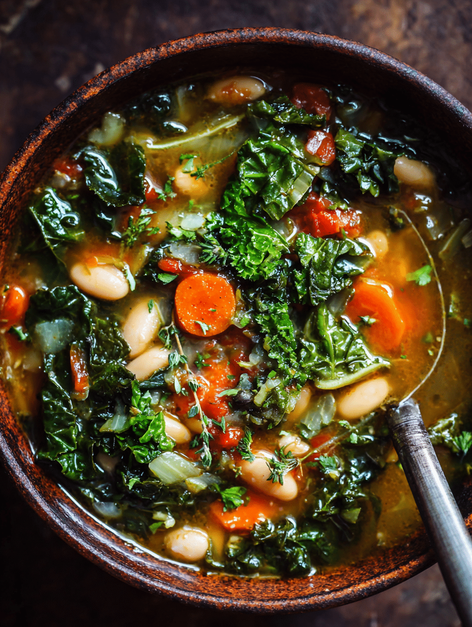 Hearty Vegan White Bean and Kale Soup – Cozy, Nourishing, and Packed with Flavor