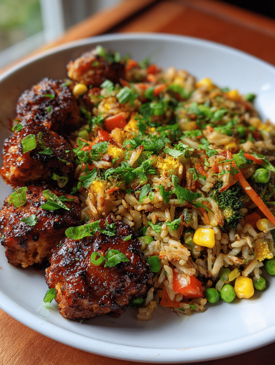 Honey-Garlic Chicken Bites with Veggie Fried Rice A Dinner Tonight Easy Healthy Win for the Whole Family