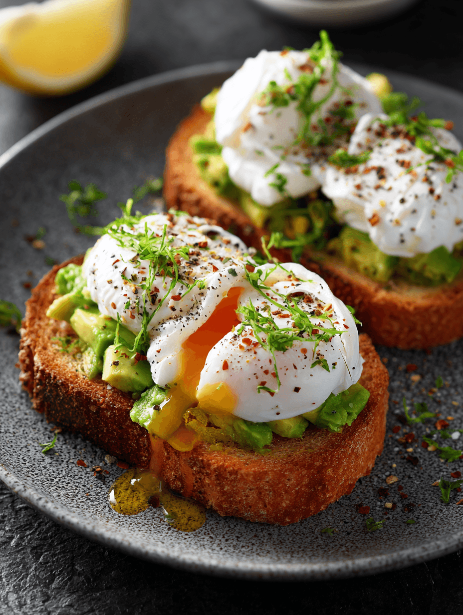 How to Make Air Fryer Toast with Poached Egg & Avocado