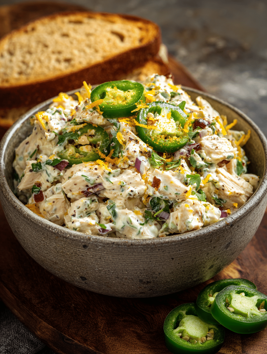 Jalapeño Popper Chicken Salad – The Ultimate Creamy & Spicy Bowl Recipe