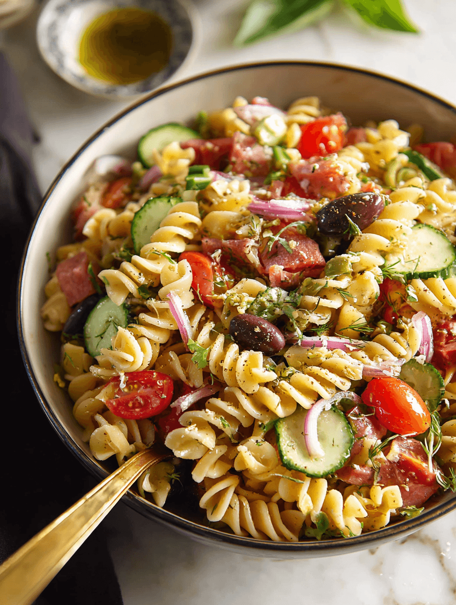 Mediterranean Pasta Salad The Easy Italian Pasta Salad You’ll Make on Repeat