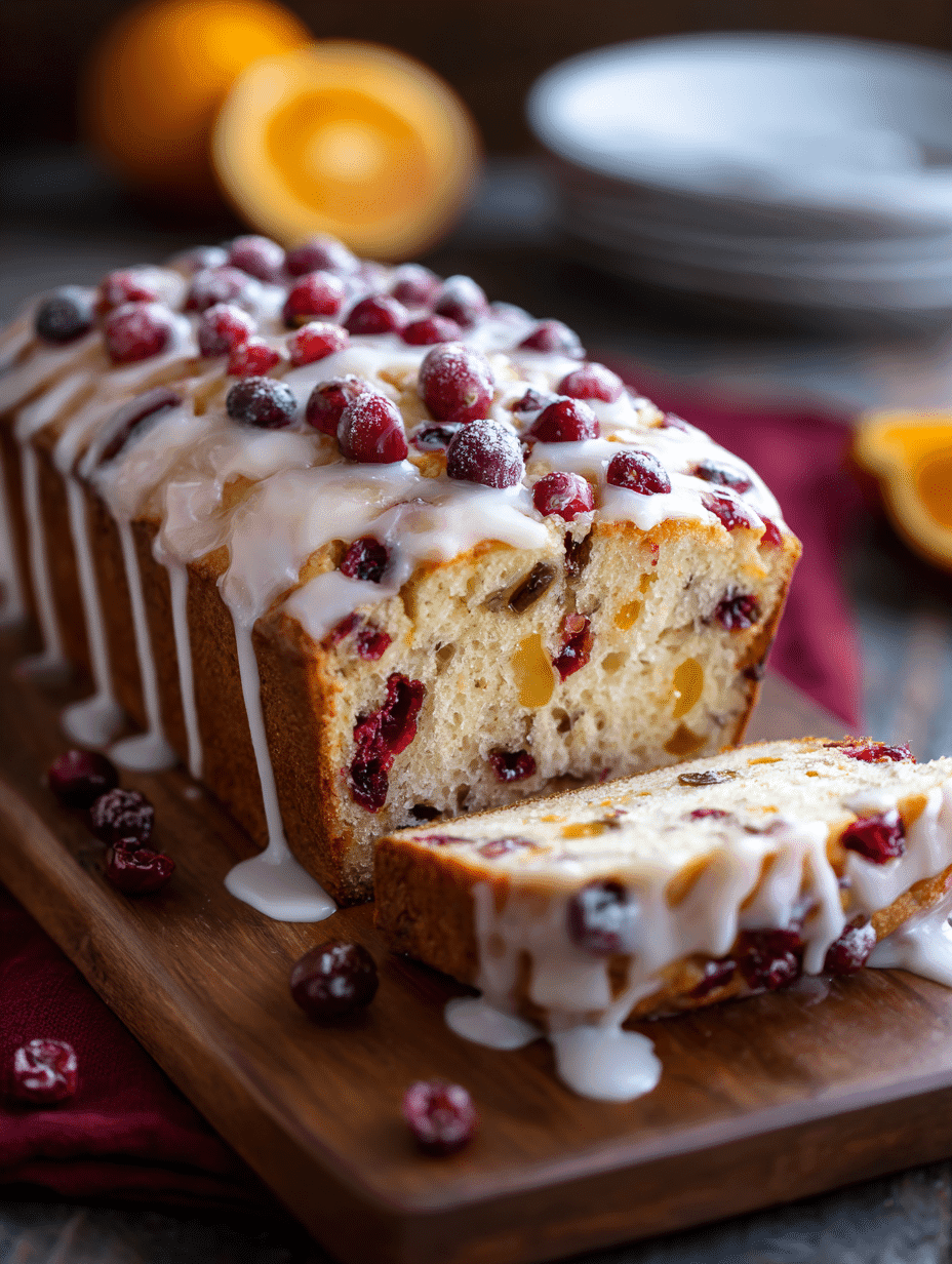 Orange Cranberry Bread with Sweet Glaze – The Perfect Holiday Sweet Bread