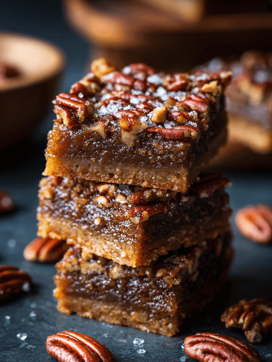 Salted Maple Pecan Pie Bars for Thanksgiving Dessert (Easy & Irresistible!