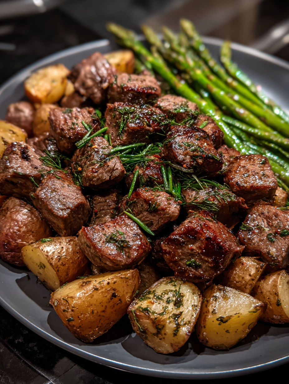 Steak Bites and Roasted Potatoes A Quick Small Dinner Meal