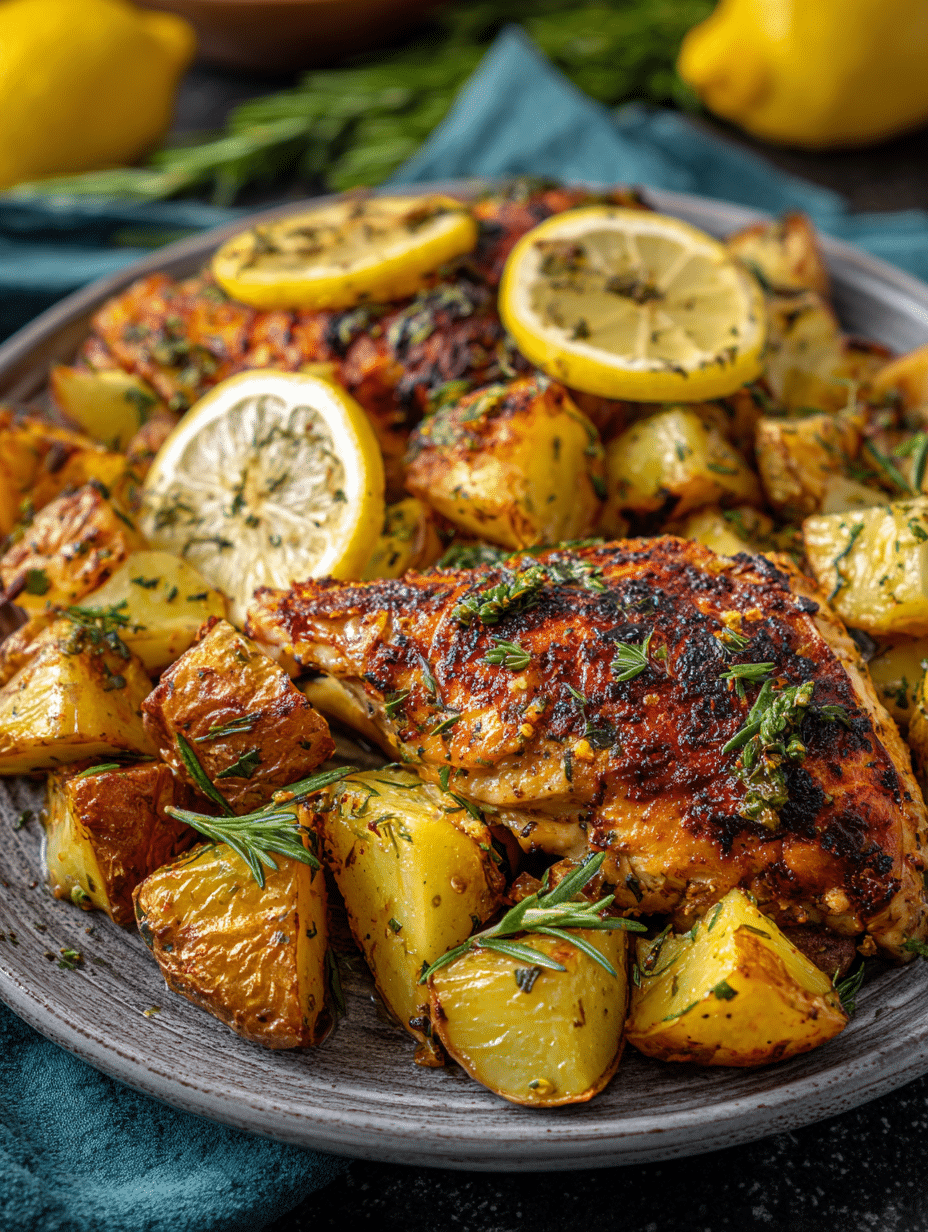 Air Fryer Lemon Greek Chicken and Potatoes – Crispy, Juicy, and Packed with Greek Flavors