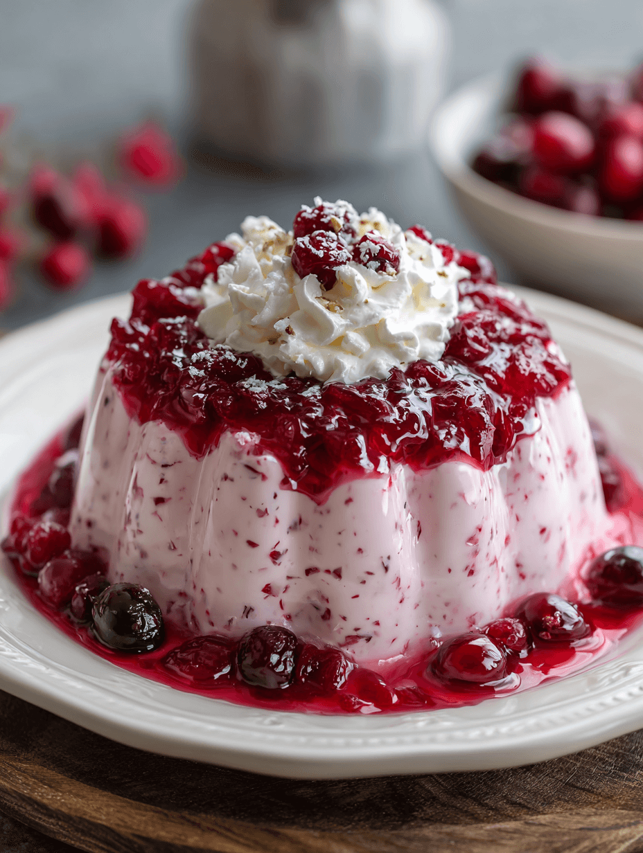 Cranberry Jello Salad with Cream Cheese Topping - House of Nash Eats