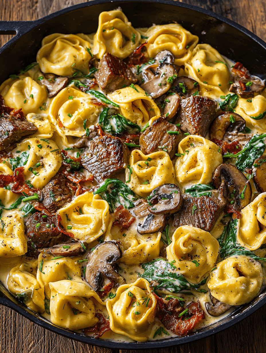 Garlic Steak Tortellini – The Creamy Steak Pasta Recipe Everyone’s Craving