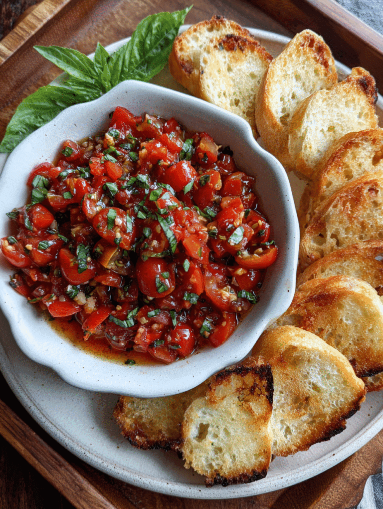 Bruschetta Dip – Easy Creamy Italian Appetizer Recipe