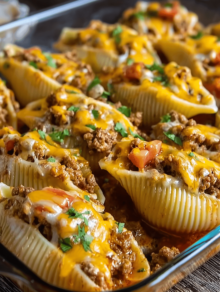 Cheesy Taco Stuffed Shells