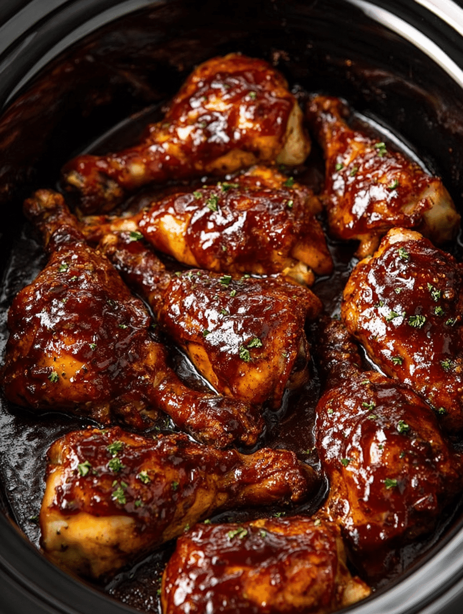 Crockpot BBQ Chicken Thighs and Legs – Easy Slow Cooker Recipe