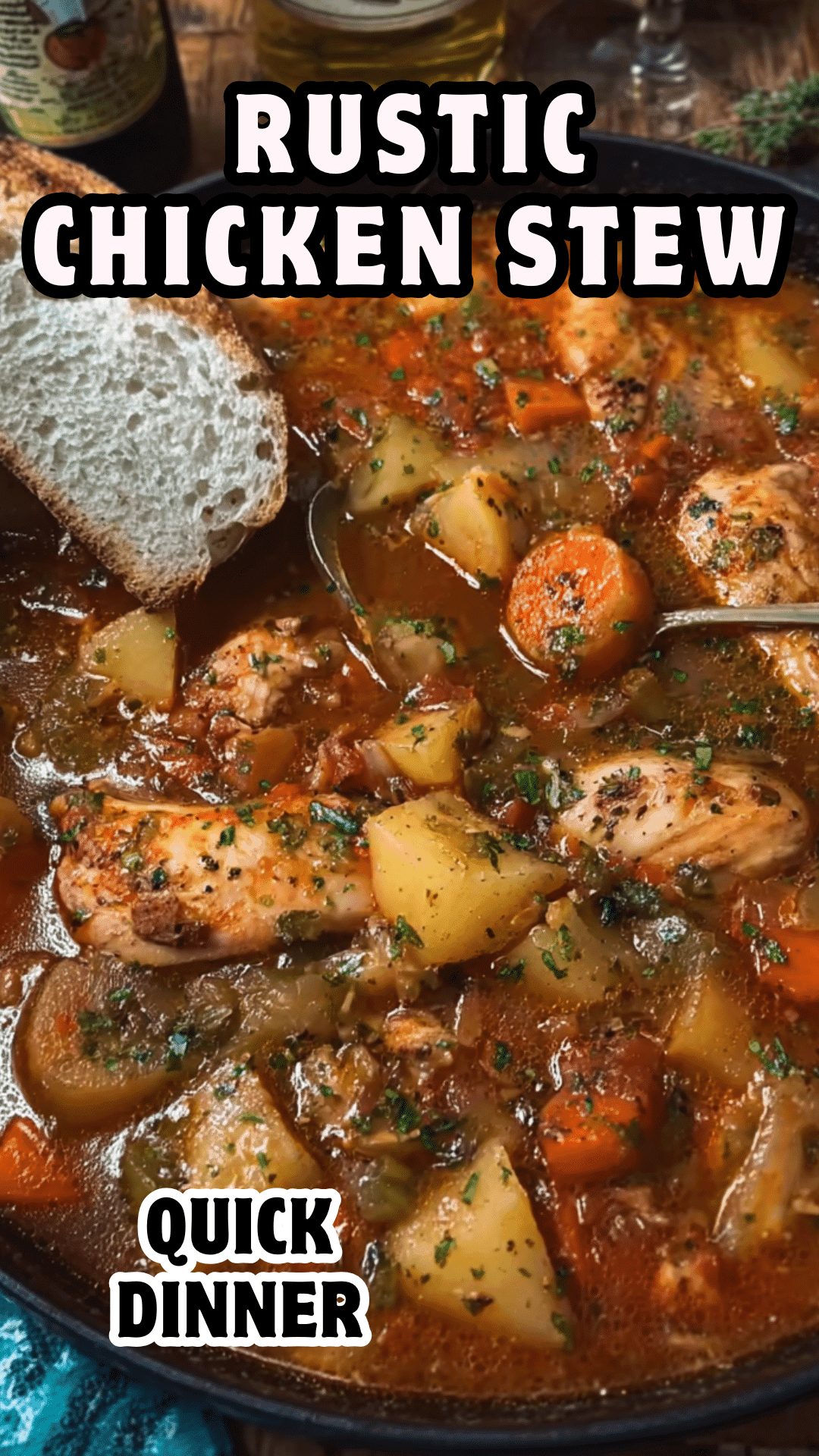 Rustic Chicken Stew | Easy One Pot Comfort Food Recipe