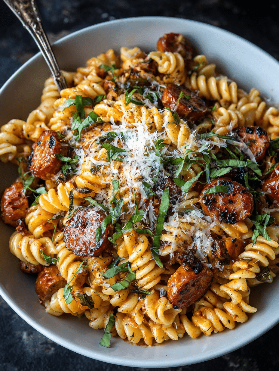 One Pot Smoked Sausage Pasta