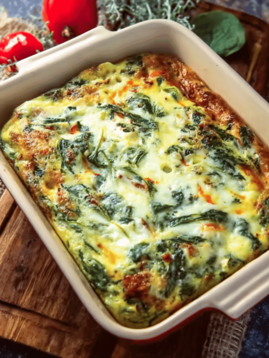 Spinach & Cottage Cheese Egg Bake – Easy, Healthy Breakfast