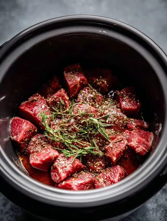 Step-by-Step How to Make Crockpot Cubed Steak