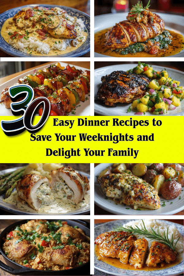 30 Easy Dinner Recipes to Save Your Weeknights and Delight Your Family