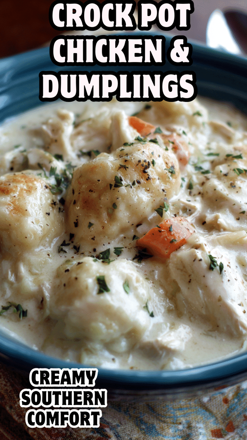 Crock Pot Chicken & Dumplings – Creamy Southern Comfort Recipe
