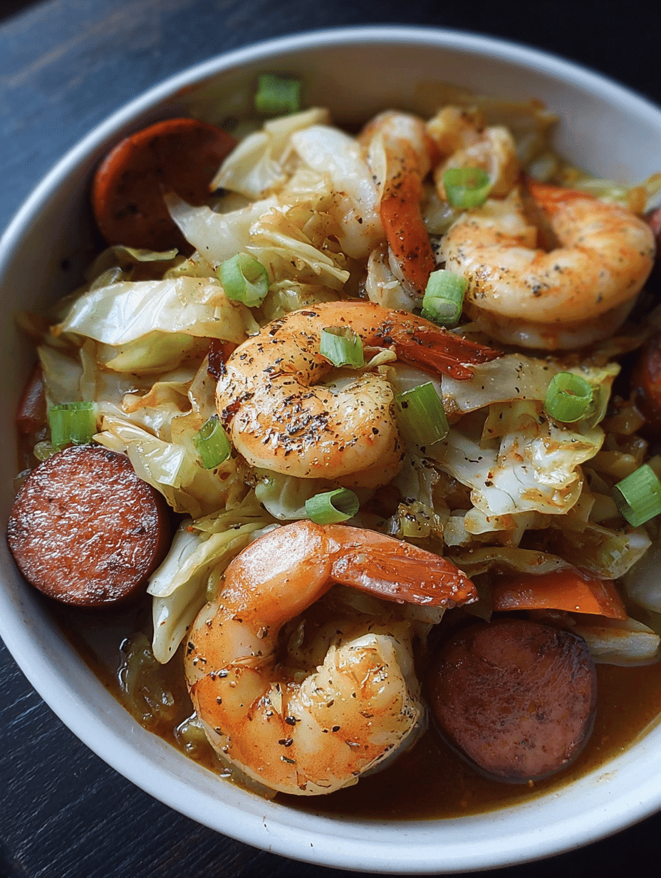 Shrimp & Sausage Cabbage Bowl
