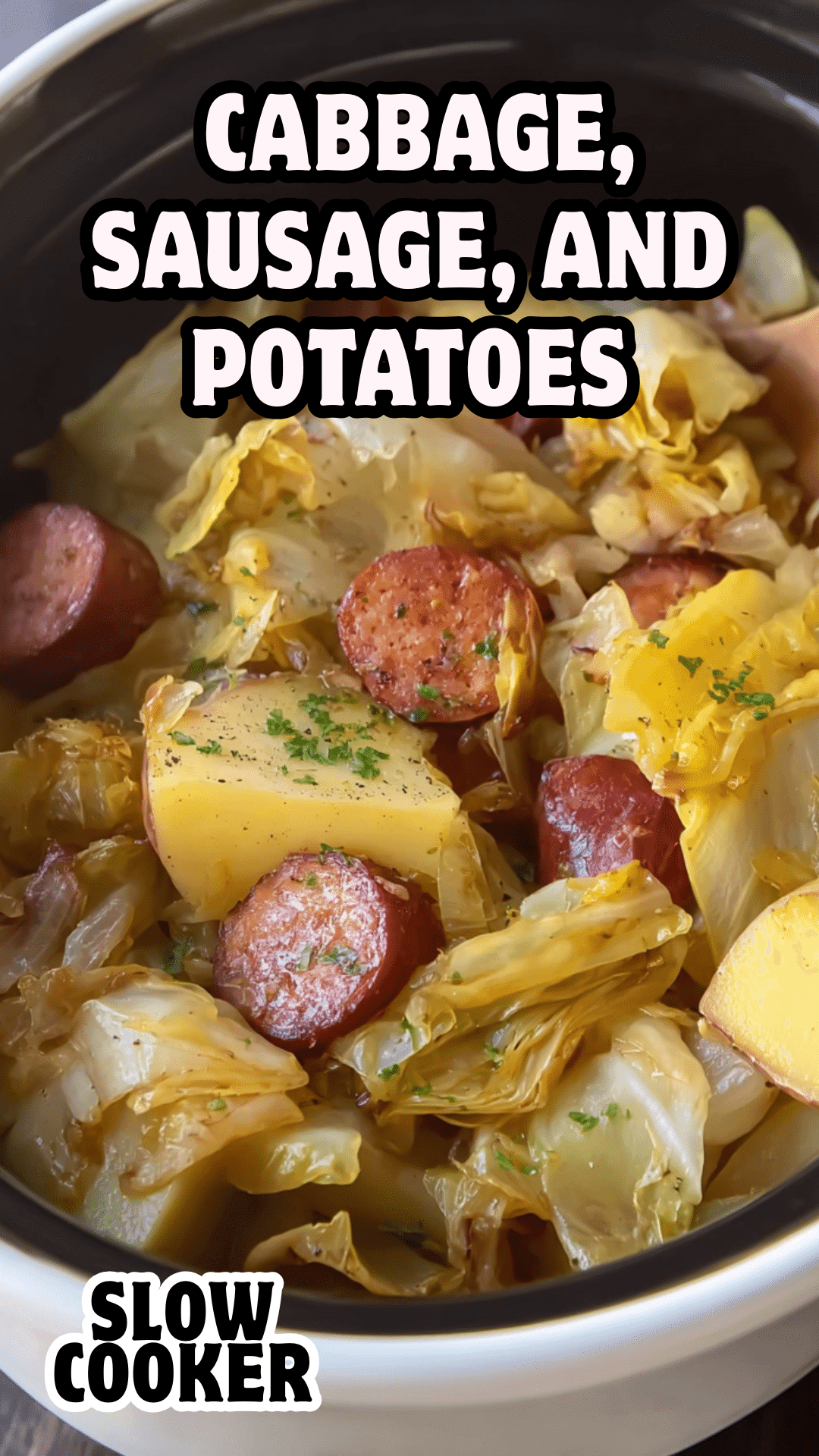 Slow Cooker Cabbage, Sausage, and Potatoes Recipe