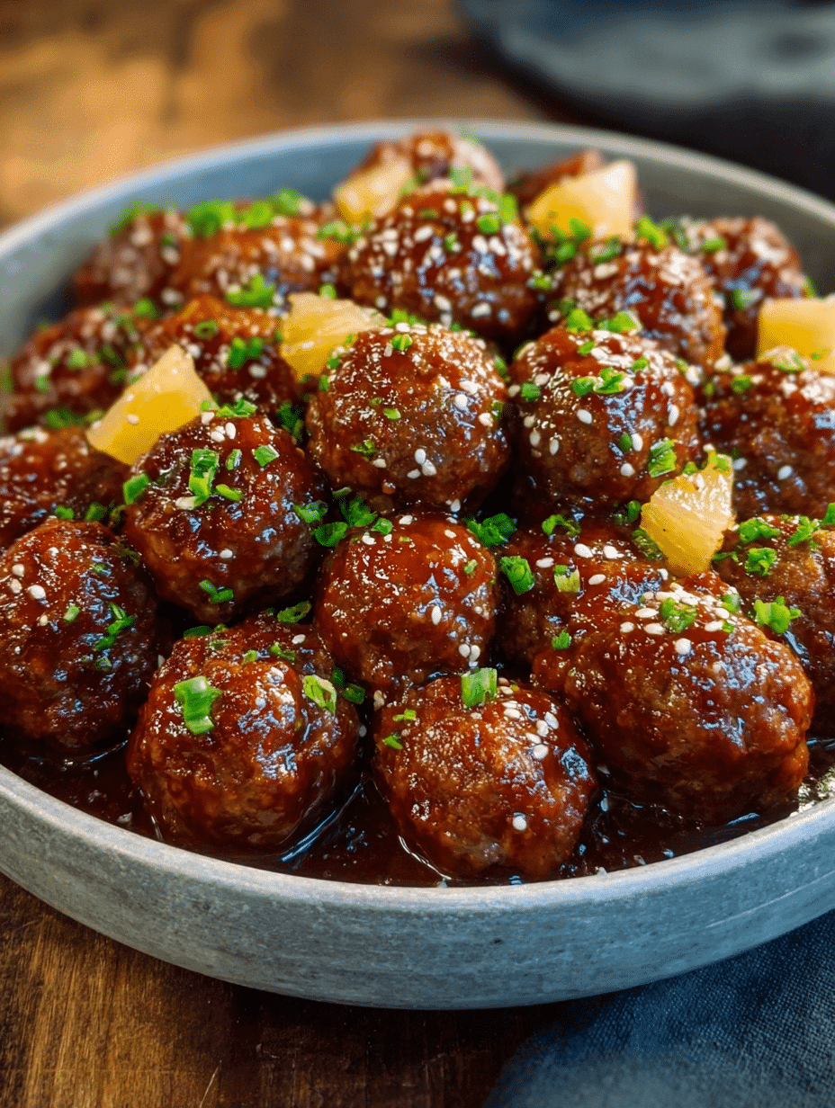 /Slow Cooker Pineapple Barbecue Meatball
