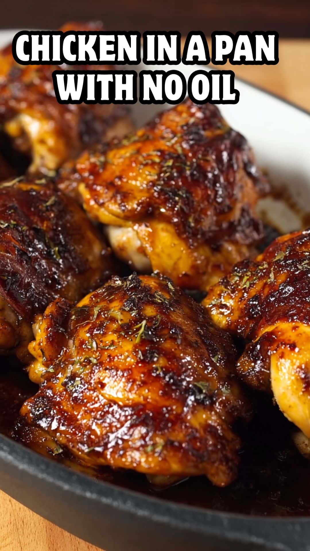 Chicken in a Pan with NO Oil – Healthy & Easy Dinner