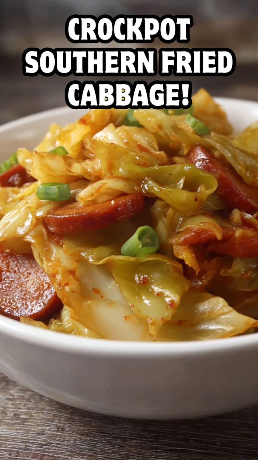 Crockpot Southern fried cabbage!