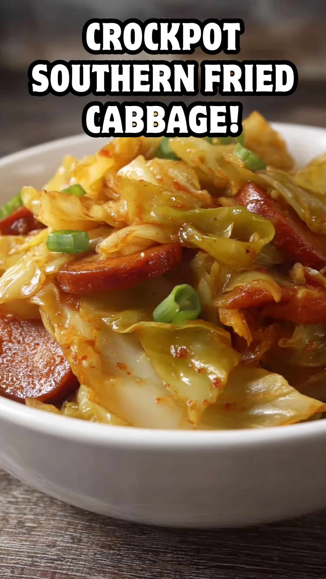 Crockpot Southern fried cabbage!