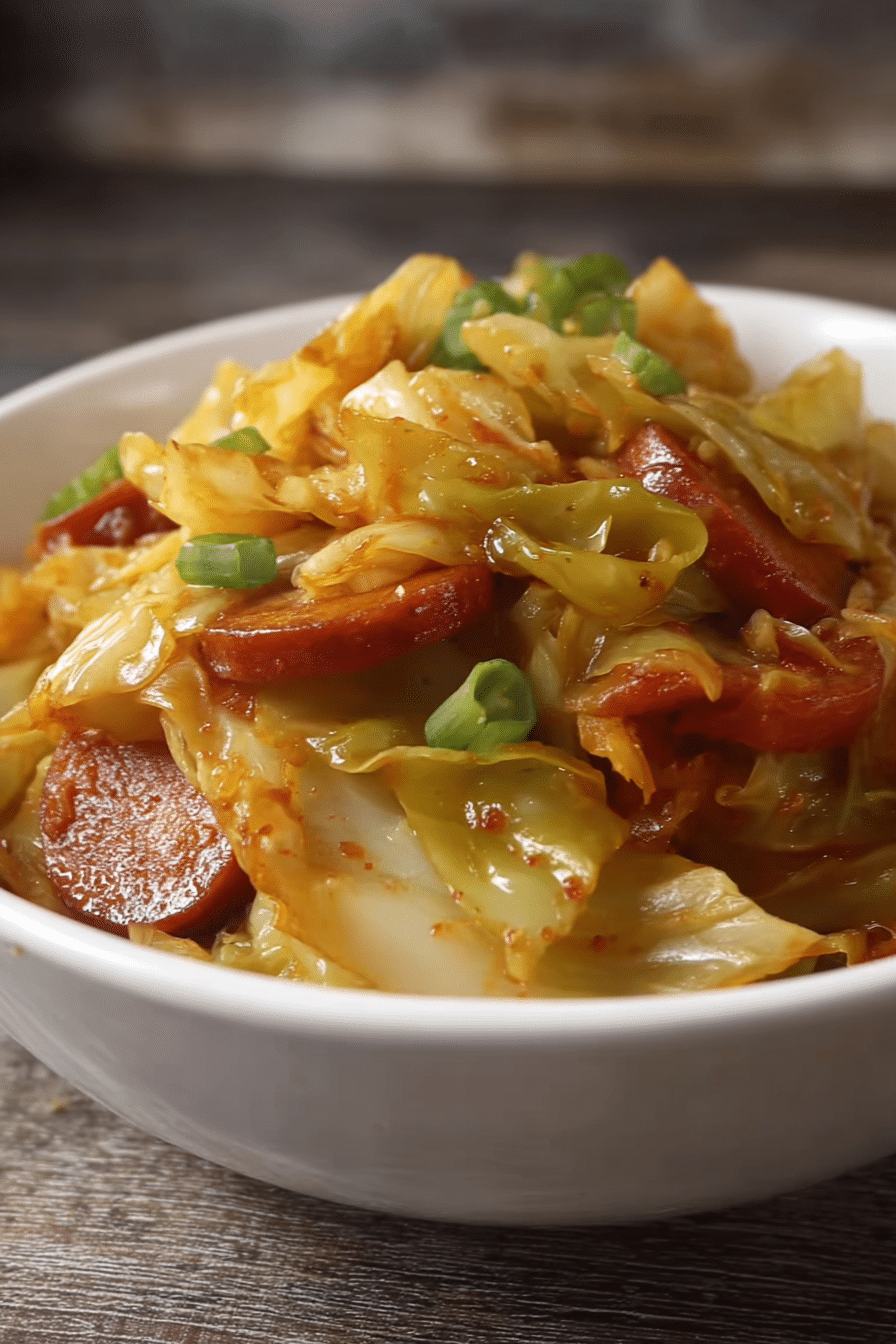 Crockpot Southern fried cabbage!