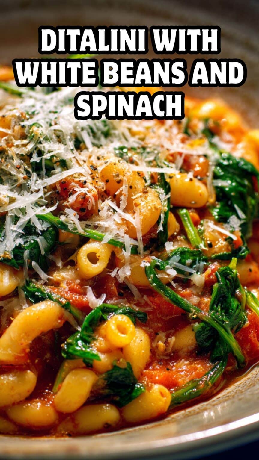 Ditalini with White Beans And Spinach