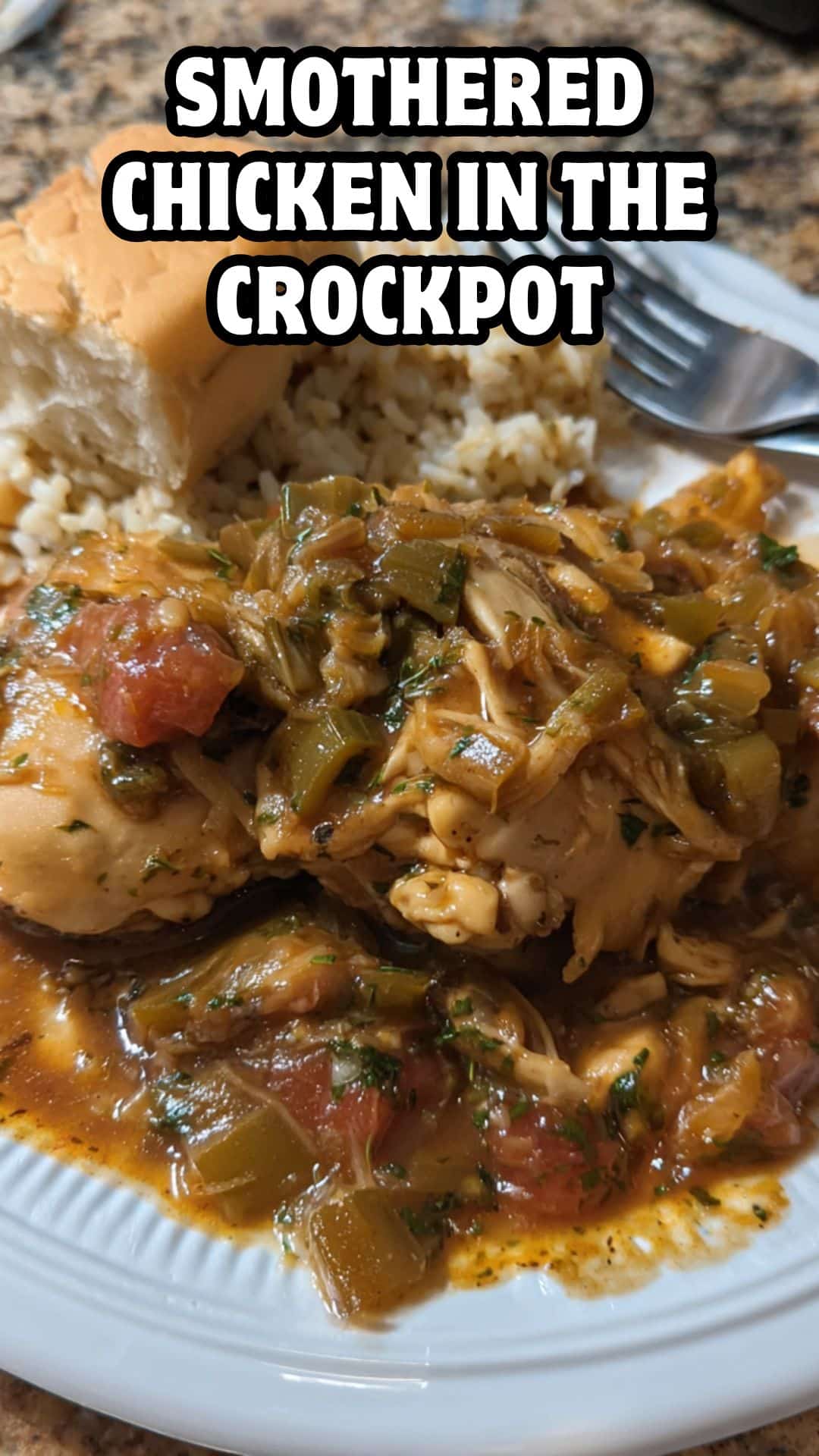 Smothered Chicken in the Crockpot