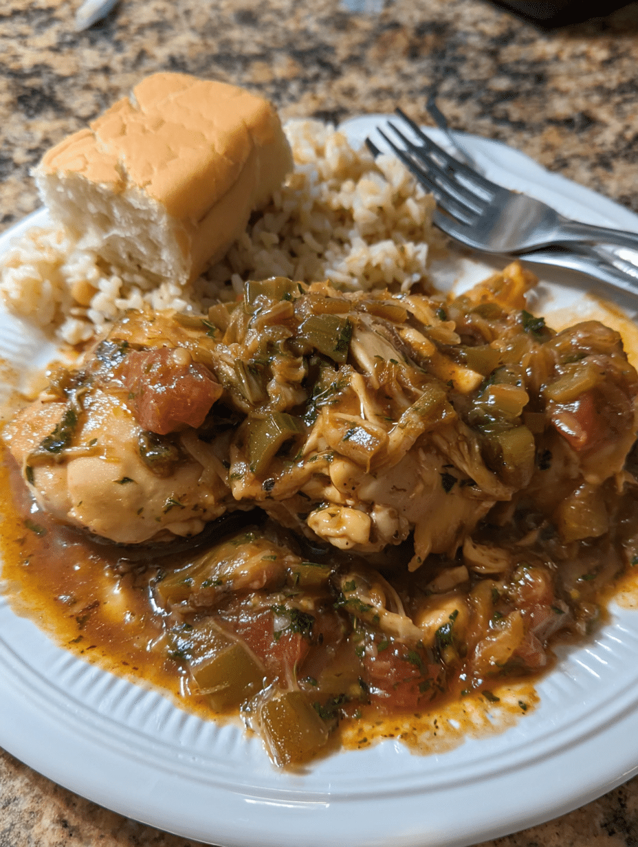 Smothered Chicken in the Crockpot