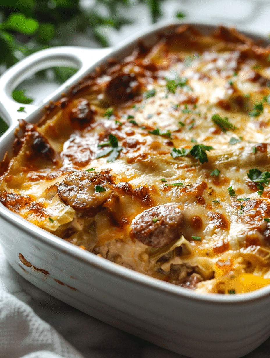 Cheesy Cabbage Sausage Bake: The Cozy Family Dinner That Saved My Busy Weeknights